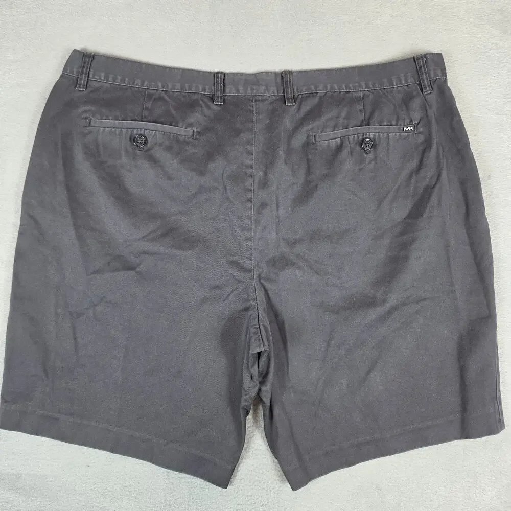 Michael Michael Kors Men's Flat Front Chino Shorts Black Size 40 Casual Cotton